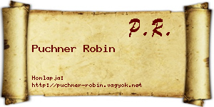 Puchner Robin névjegykártya